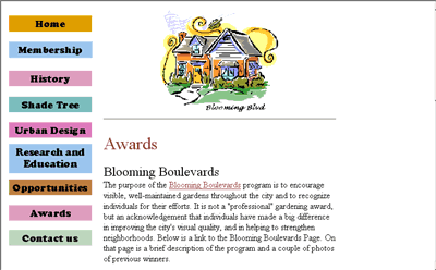 CUE Awards page, top